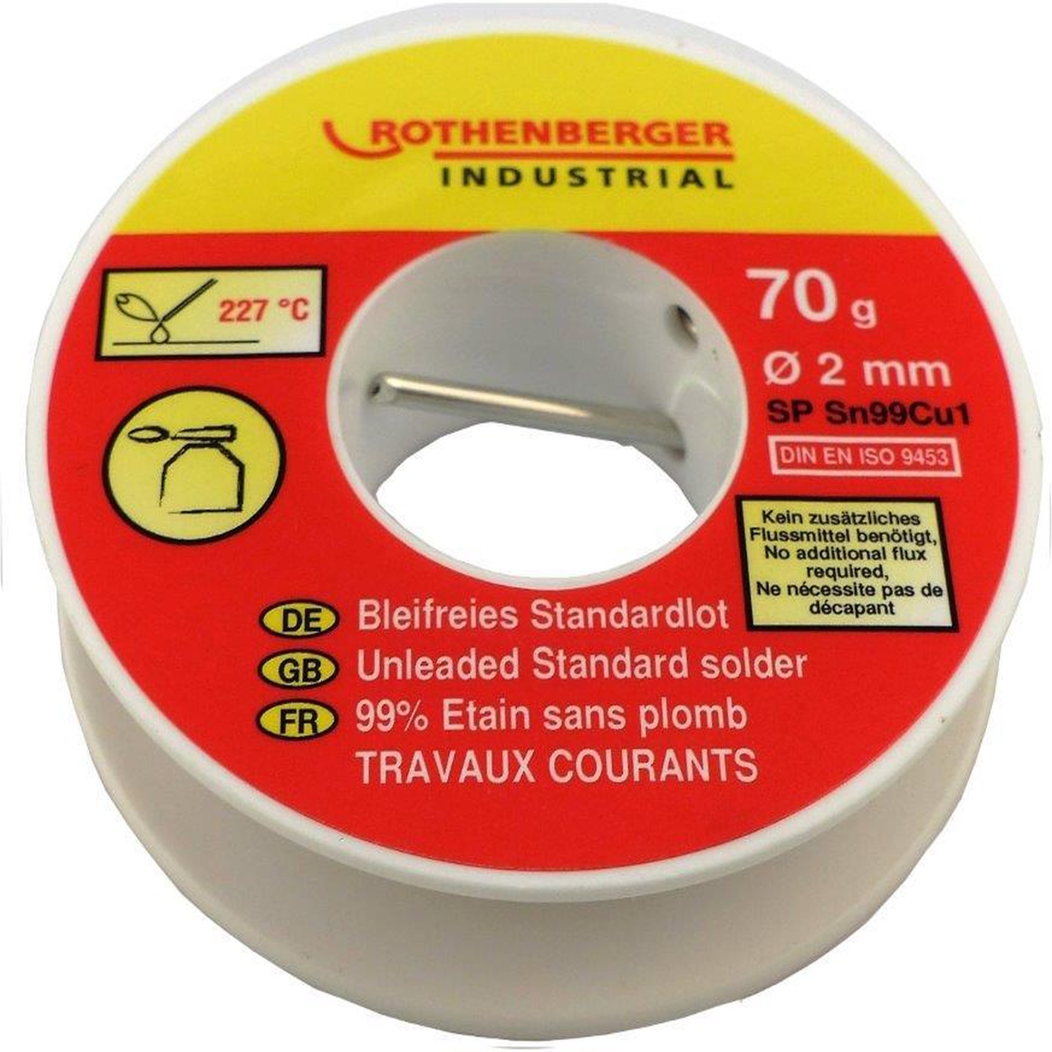 CENTRALE BRICO Bobine étain standard 2mm, 70 g. ROTHENBERGER