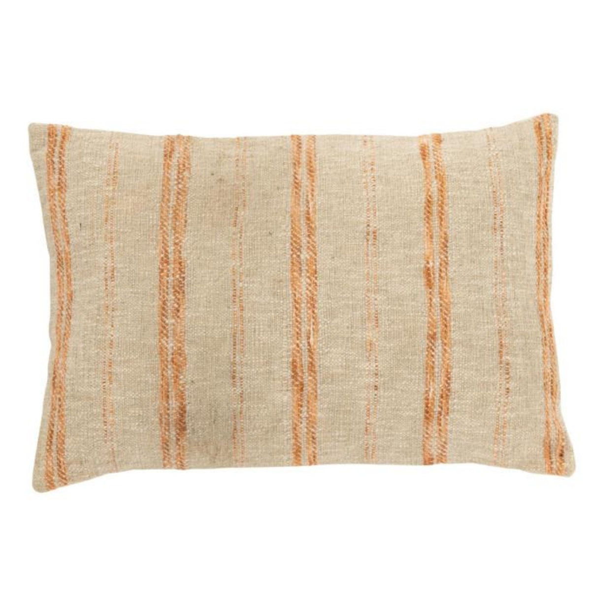Paris Prix Coussin Déco en Lin  Noreen  40x60cm Beige & Orange