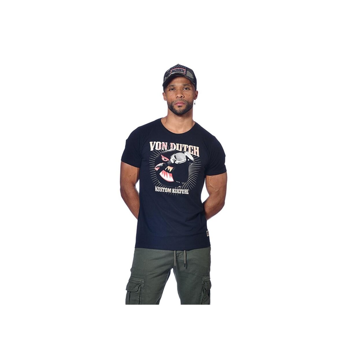 VONDUTCH T-shirt homme col v avec print