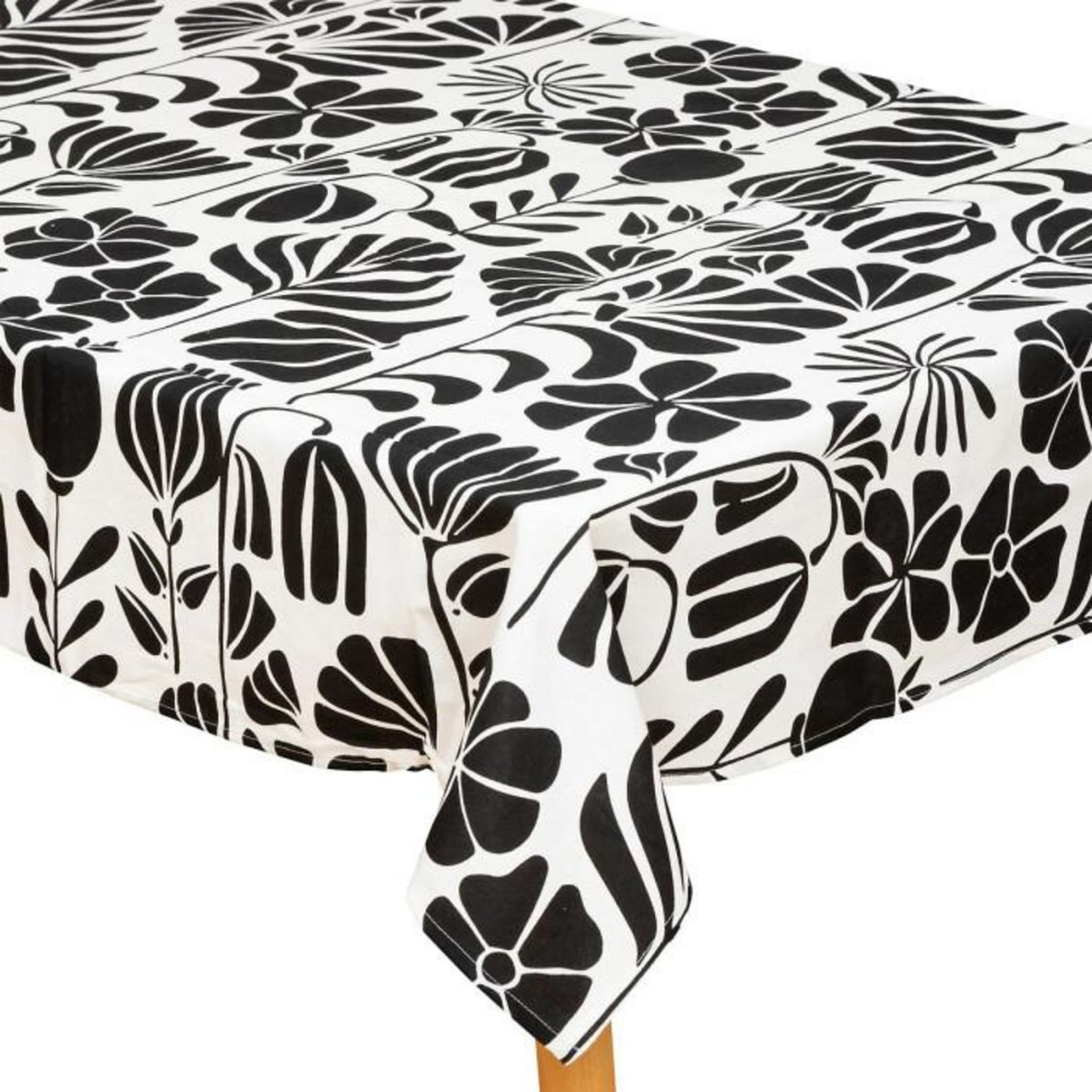 ATMOSPHERA Nappe de Table Imprimée  Twisted Lime  150x250cm Noir & Blanc