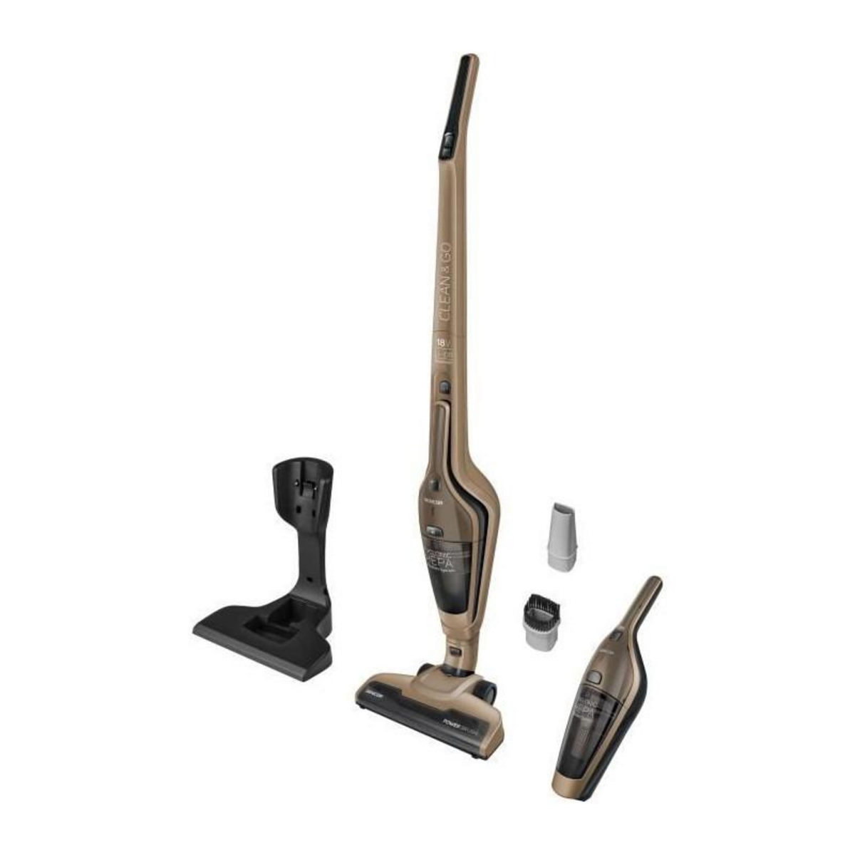 SENCO Aspirateur balai sans fil - SENCOR - SVC 8618GD - 2 en 1 - 78 dB - 0,5 L - Or