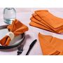 Voir la diapositive 2 : BJORN Serviette de table - 6 pièces - Lin et coton orange