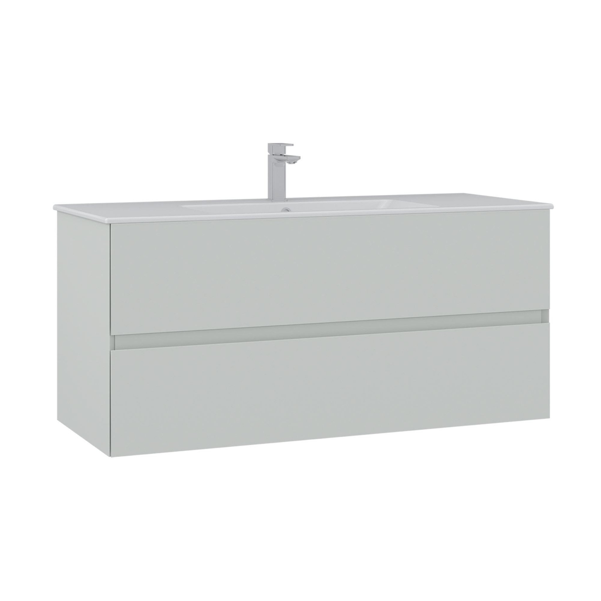 Habitat et Jardin Meuble vasque  nest 121 v2  - 121 x 51 x 55 cm - matte cashmere