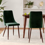 Voir la diapositive 2 : Rendez vous déco Lot de 2 chaises en velours vert-Vinni