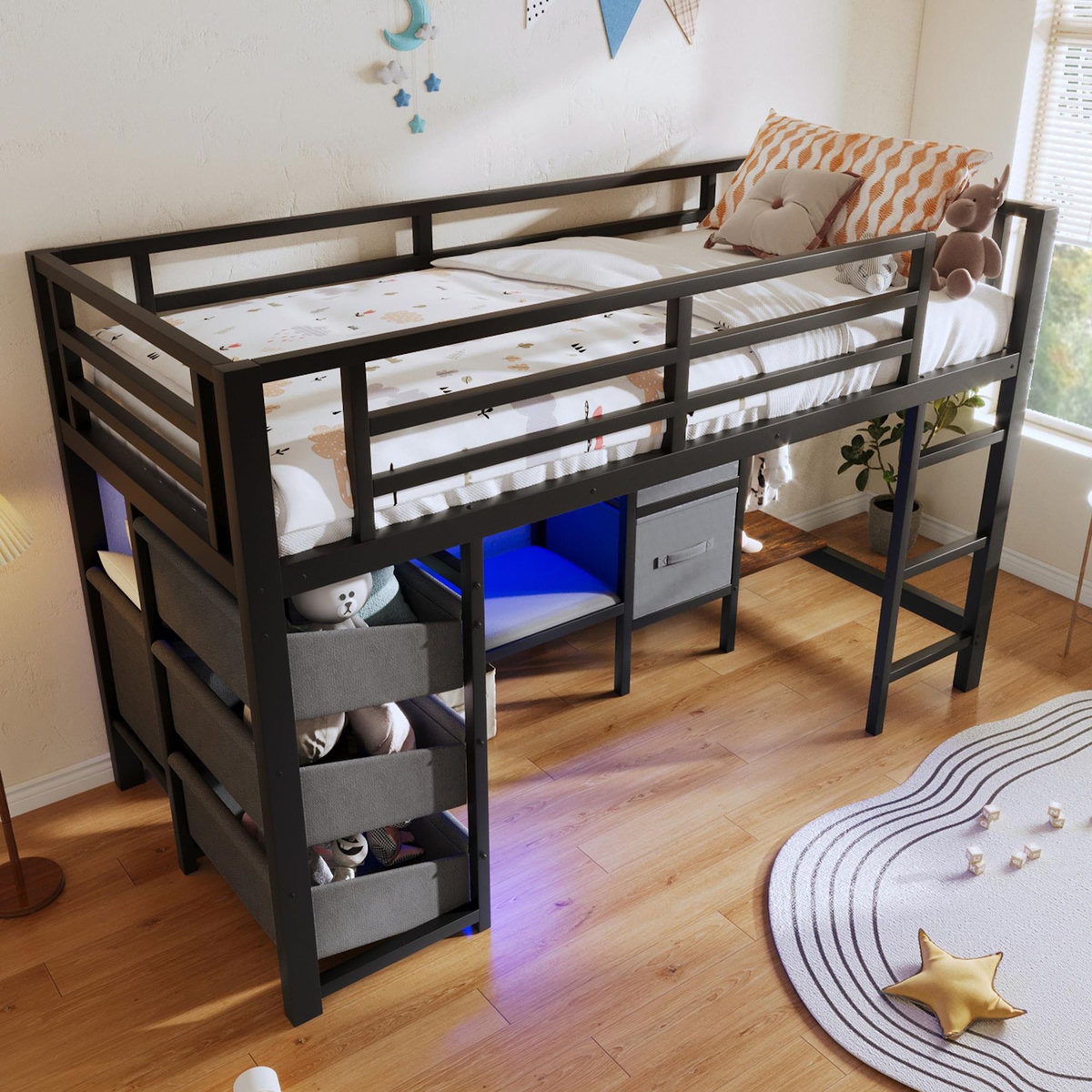 MERAX Lit mezzanine enfant