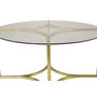 Voir la diapositive 3 : Paris Prix Table Basse Design en Verre  Kivik  90cm Or