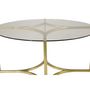 Voir la diapositive 3 : Paris Prix Table Basse Design en Verre  Kivik  90cm Or