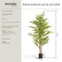 Voir la diapositive 6 : tectake Arbre en bambou artificiel design très réaliste vert