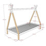 Voir la diapositive 5 : Paris Prix Lit Enfant en Pin Massif  Tipi  90x200cm Blanc