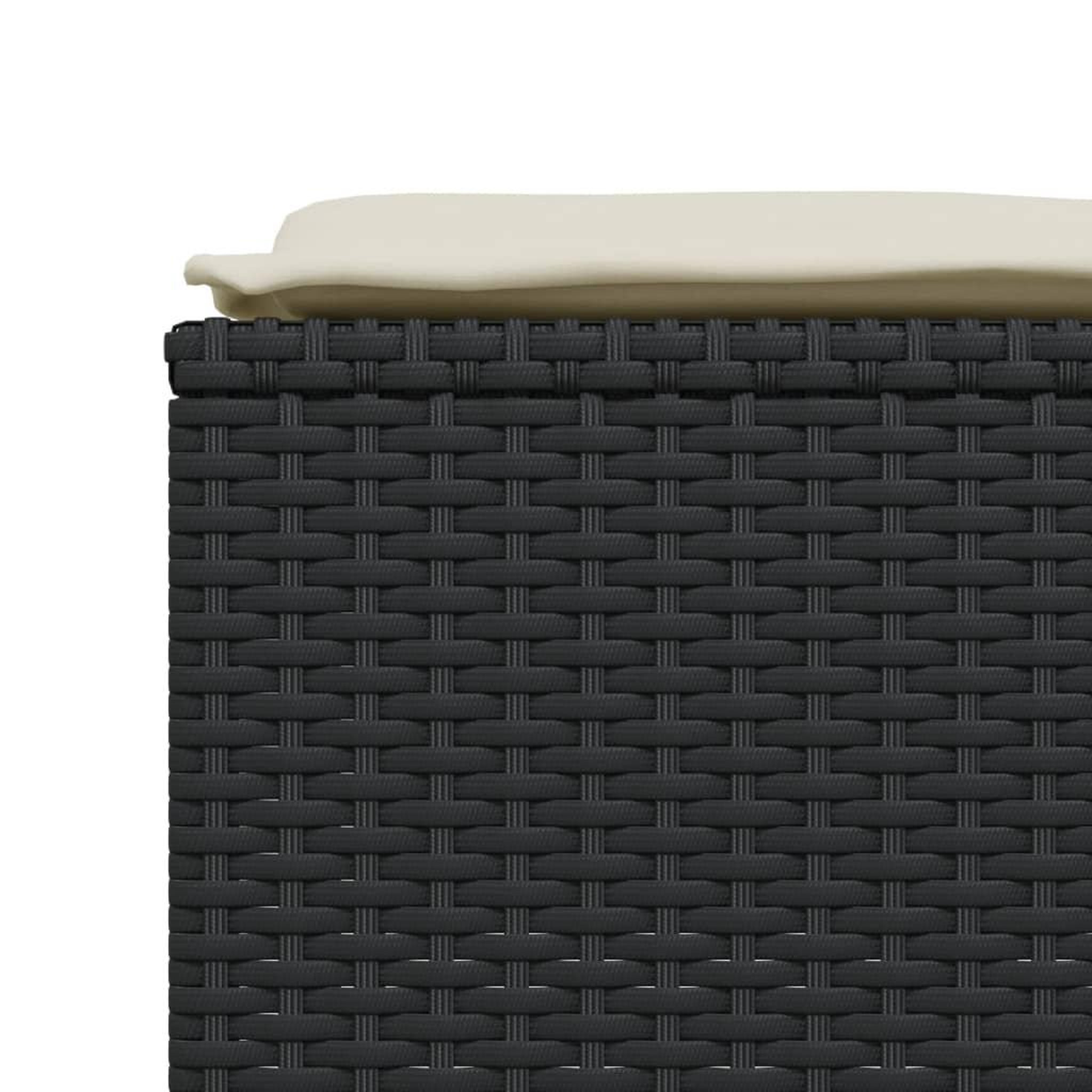 Voir la diapositive 5 : VIDAXL Salon de jardin 5 pcs avec coussins noir resine tressee