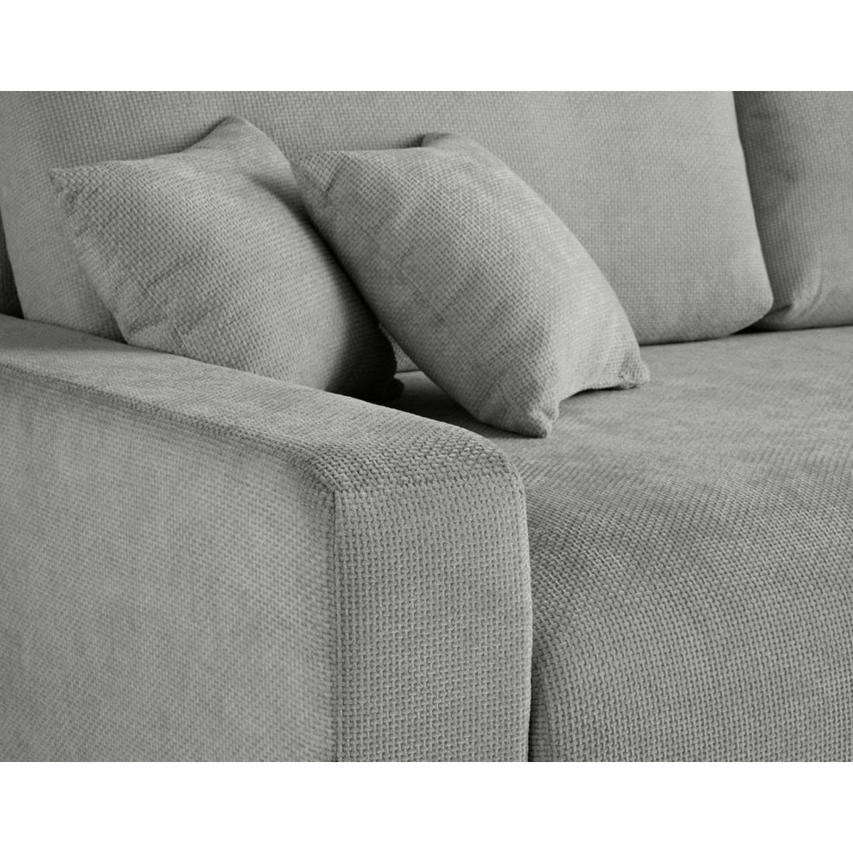 LISA DESIGN Pivoine - canapé droit 3 places - convertible avec coffre - en velours texturé