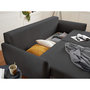 Voir la diapositive 4 : LISA DESIGN Nils - canapé droit 3 places convertible - avec coffre de rangement - velours