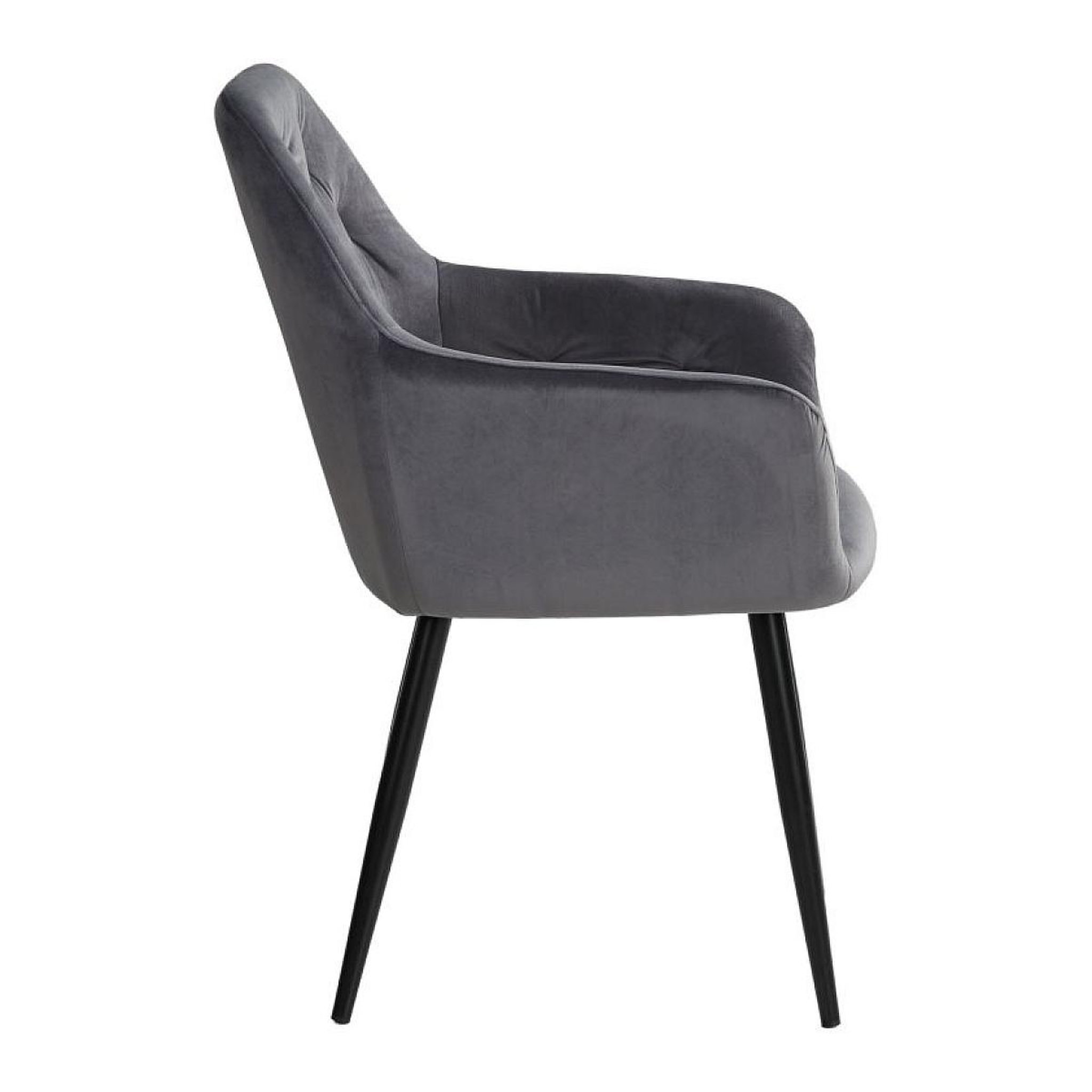 Voir la diapositive 3 : HomeStyle4U Chaise de salle à manger lot 2 chaises gris