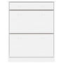 Voir la diapositive 4 : VIDAXL Armoire a chaussures ALTA blanc 77x35x96 cm bois massif de pin