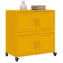 Voir la diapositive 4 : VIDAXL Buffet jaune moutarde 68x39x72 cm acier