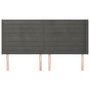 Voir la diapositive 3 : VIDAXL Tete de lit avec oreilles Gris fonce 203x16x118/128 cm Velours