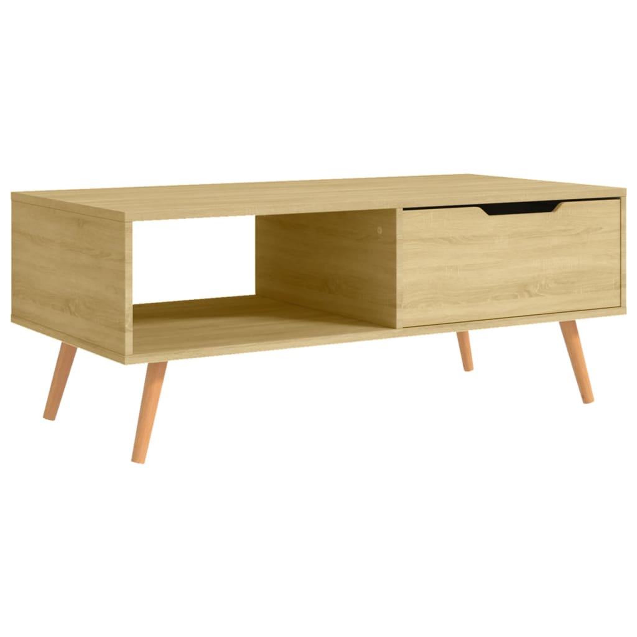 Voir la diapositive 2 : VIDAXL Table basse Chene Sonoma 100x49,5x43 cm Bois d'ingenierie