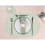 Voir la diapositive 5 : BJORN Set de table ovale réversible - 6 pièces - Cuir recyclé rose pâle et vert pâle