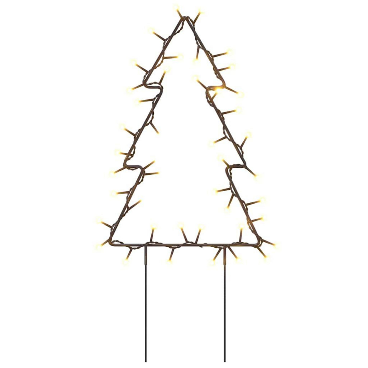 VIDAXL Decoration lumineuse arbre de Noël piquets 3 pcs 50 LED 30 cm