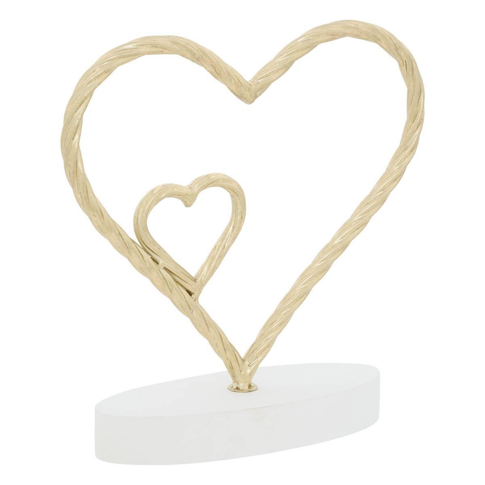 ATMOSPHERA Cœur déco en métal  bao  25cm doré