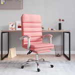 VIDAXL Fauteuil de massage inclinable de bureau Rose Similicuir