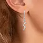 SC CRYSTAL Boucles d'oreilles par SC Crystal ornées d'un véritable diamant blanc