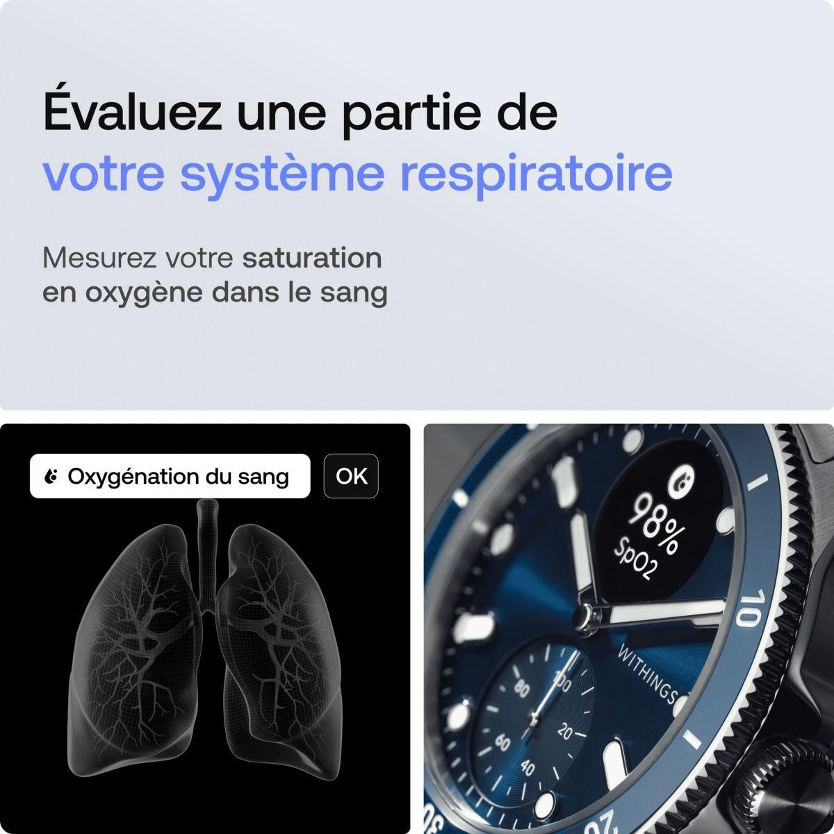 WITHINGS Montre santé Scanwatch Nova Bleue