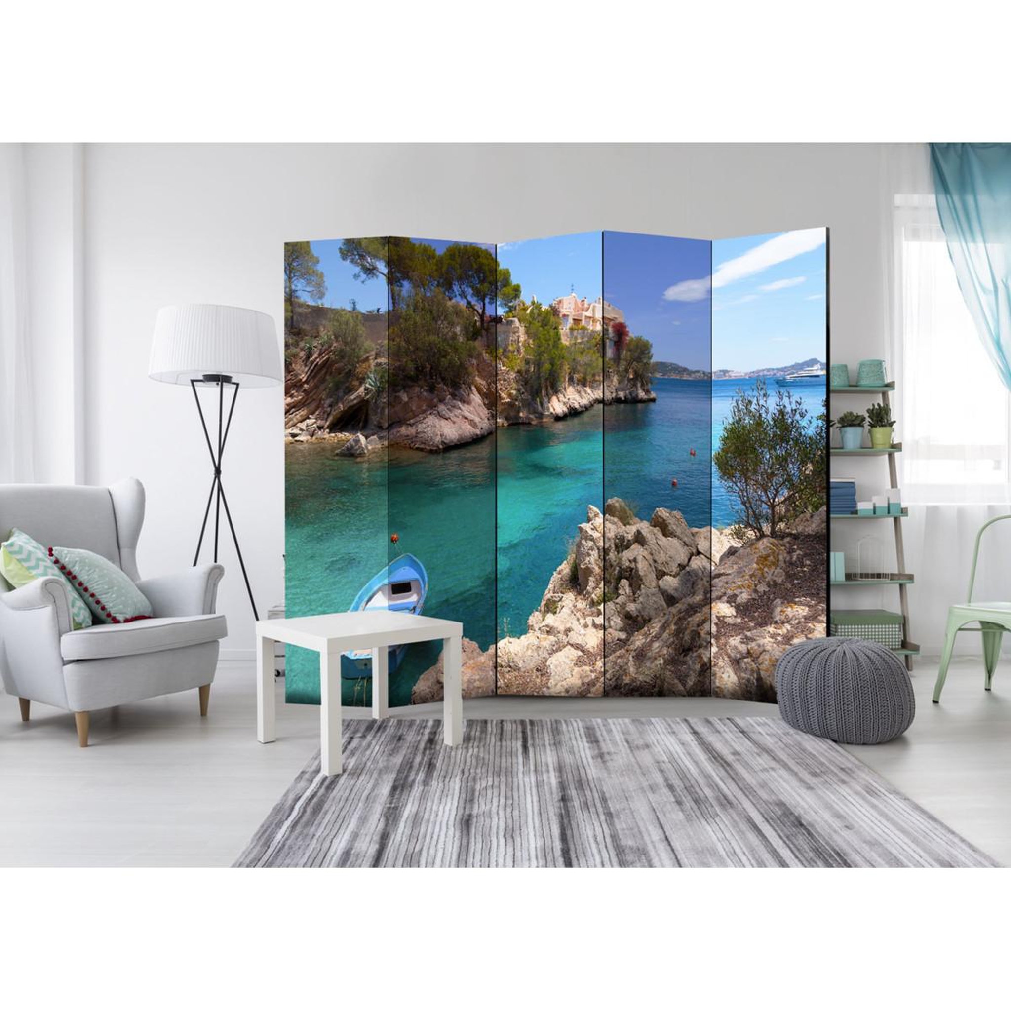 Voir la diapositive 2 : Paris Prix Paravent 5 volets  holiday seclusion  172x225cm