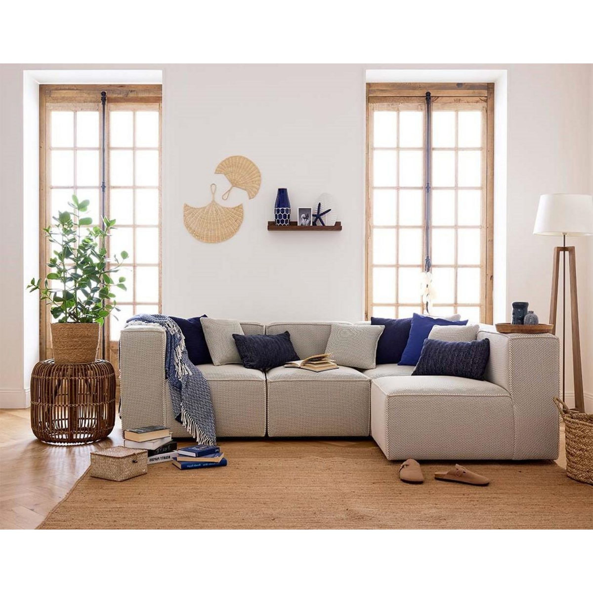 LISA DESIGN Arty - module d'assise gauche - en tissu mailles 3d