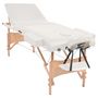 Voir la diapositive 2 : VIDAXL Table de massage pliable a 3 zones 10 cm d'epaisseur Blanc