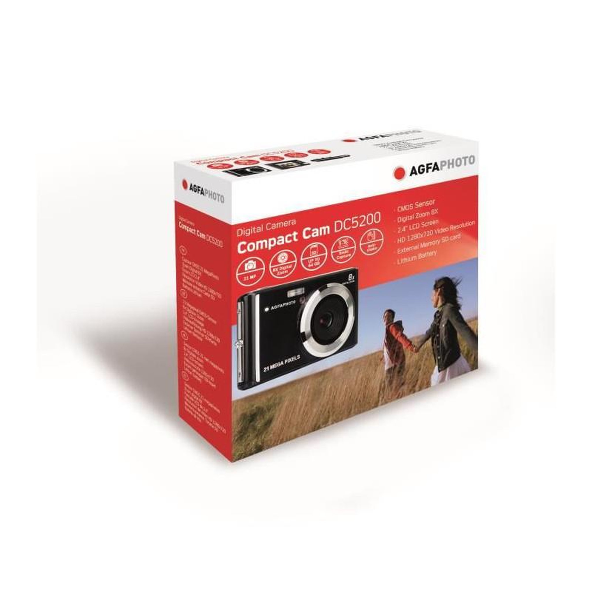 Voir la diapositive 4 : AGFA PHOTO AGFA PHOTO Realishot DC5200 - Appareil Photo Numerique Compact 21 MP, 2.4 LCD, Zoom Digital 8x, Batterie Lithium Bleu