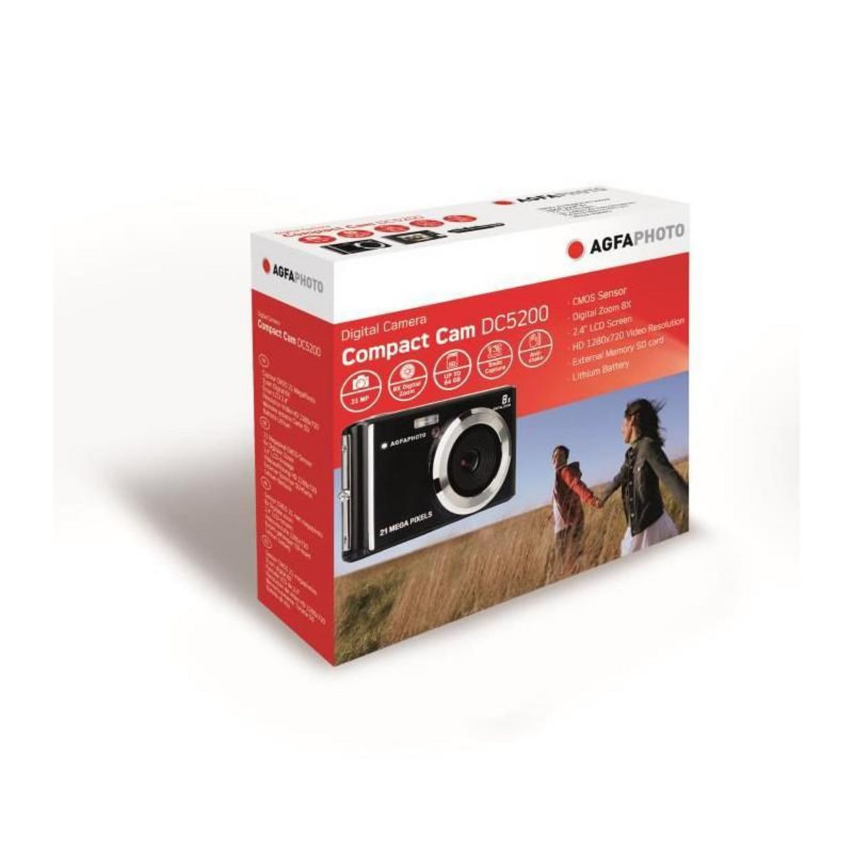 AGFA PHOTO AGFA PHOTO Realishot DC5200 - Appareil Photo Numerique Compact 21 MP, 2.4 LCD, Zoom Digital 8x, Batterie Lithium Bleu