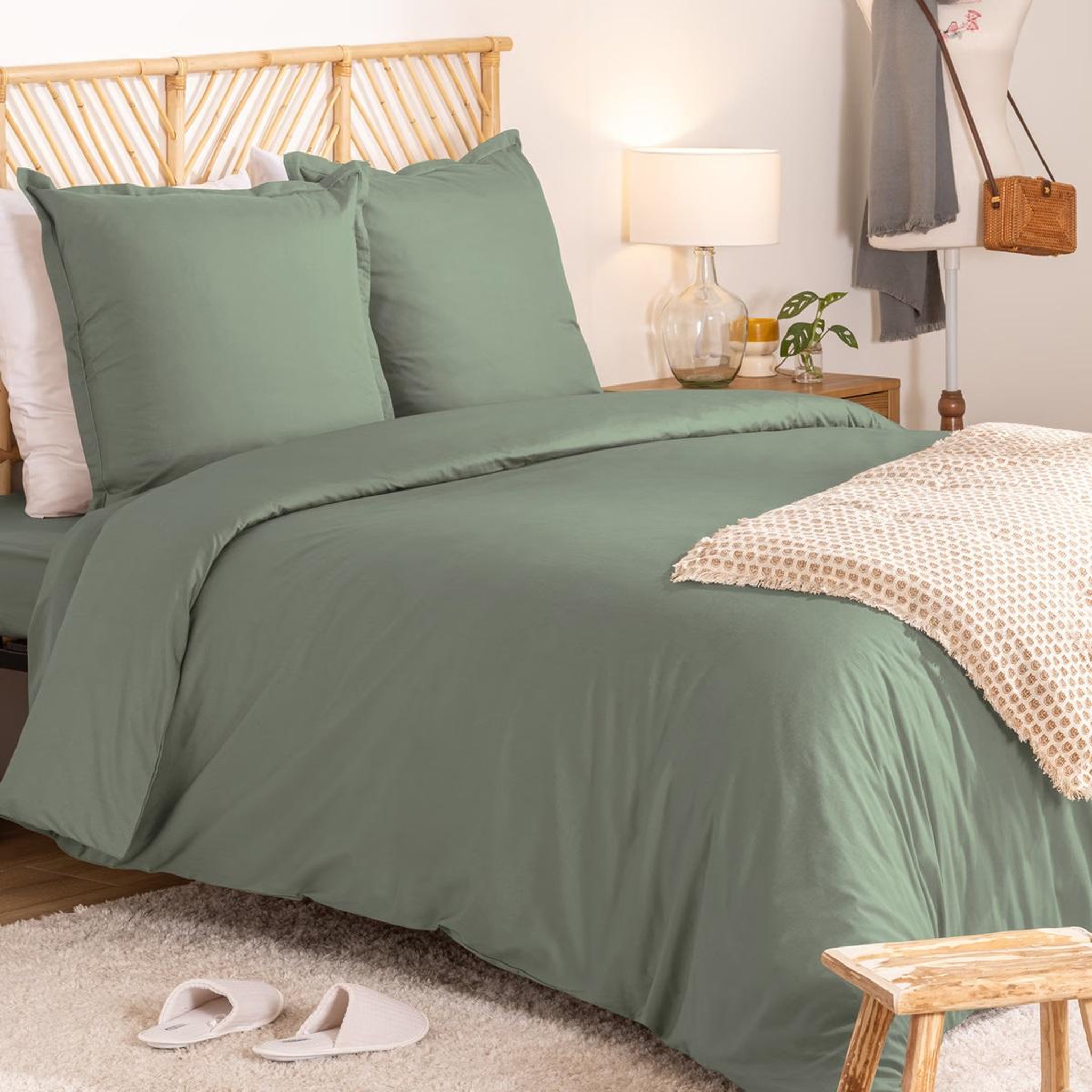 Voir la diapositive 5 : Eden Drap plat en percale de coton confort