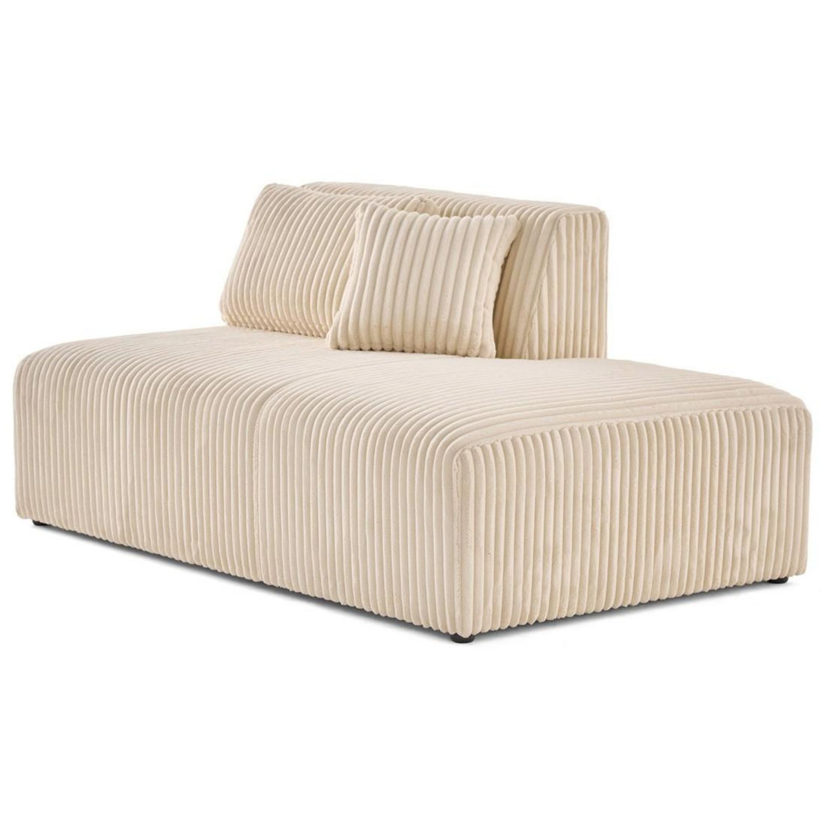 LISA DESIGN Victoire - module d'assise droit en velours côtelé grosses côtes