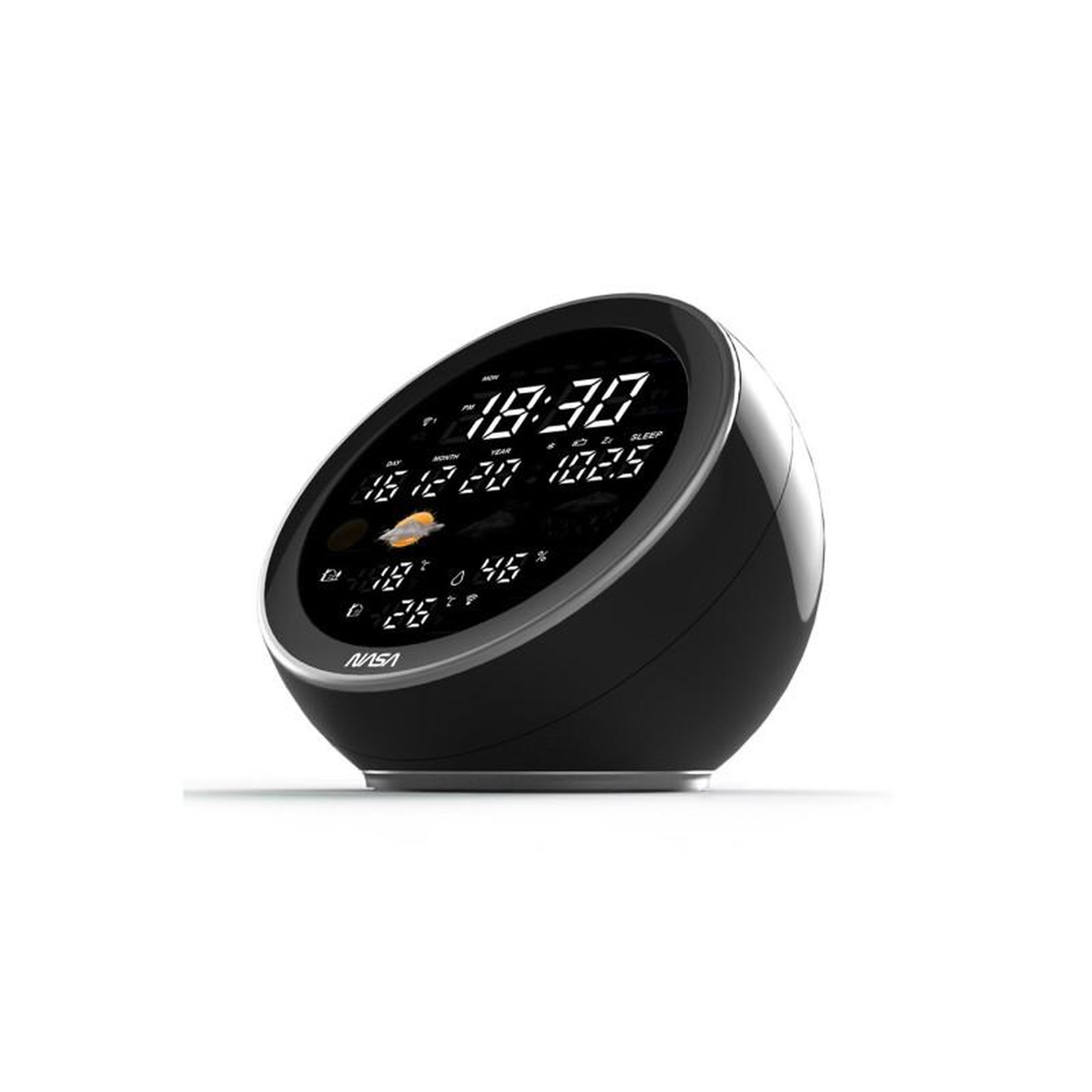 Voir la diapositive 2 : NASA Radio réveil Nasa WSP 1500BK Noir