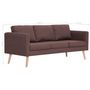 Voir la diapositive 6 : VIDAXL Canape a 3 places tissu marron