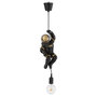 Voir la diapositive 2 : Paris Prix Lampe Suspension  Singe Astronaute  37cm Noir & Or