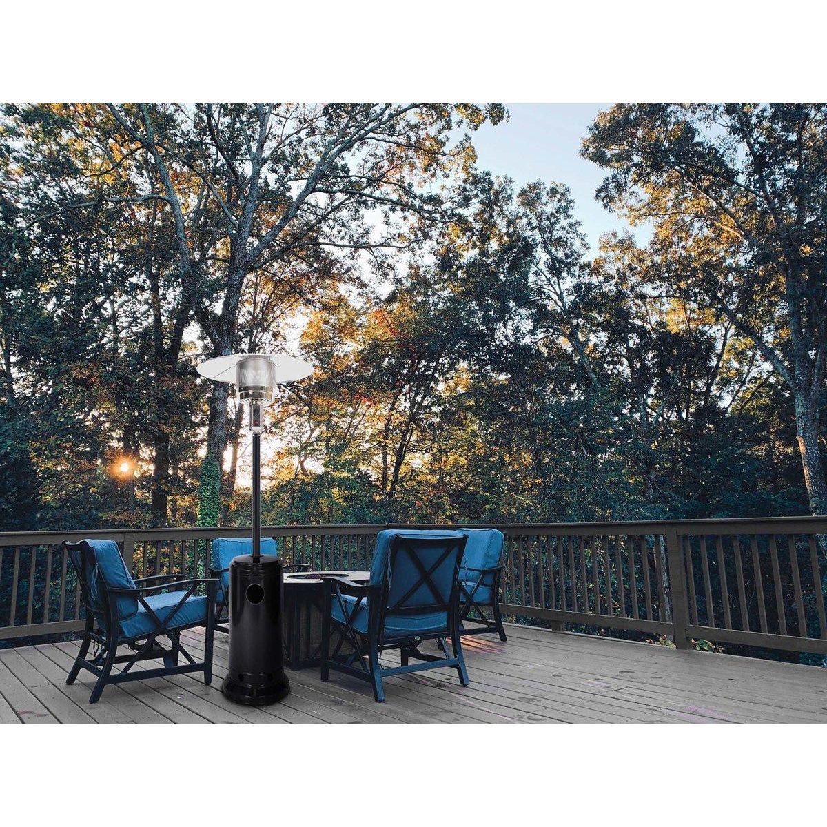 Habitat et Jardin Parasol chauffant gaz  Solar  13 KW - Noir