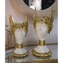 Voir la diapositive 6 : Paris Prix Statuette Buste Femme  Athena  32cm Blanc & Or