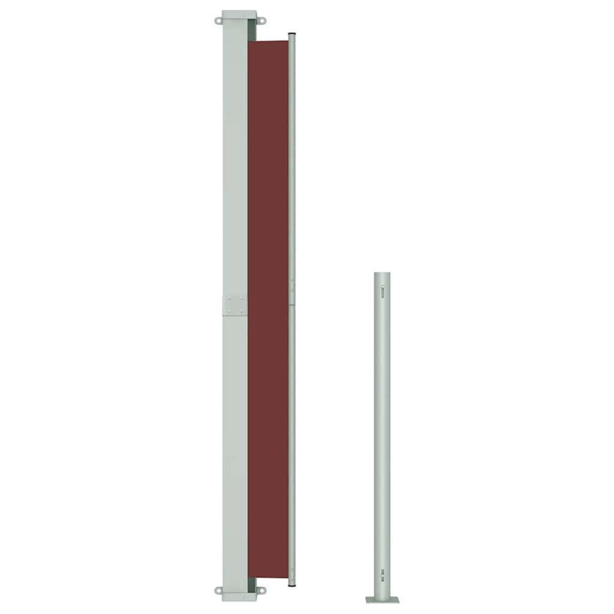 VIDAXL Auvent lateral retractable de patio 180x500 cm Marron