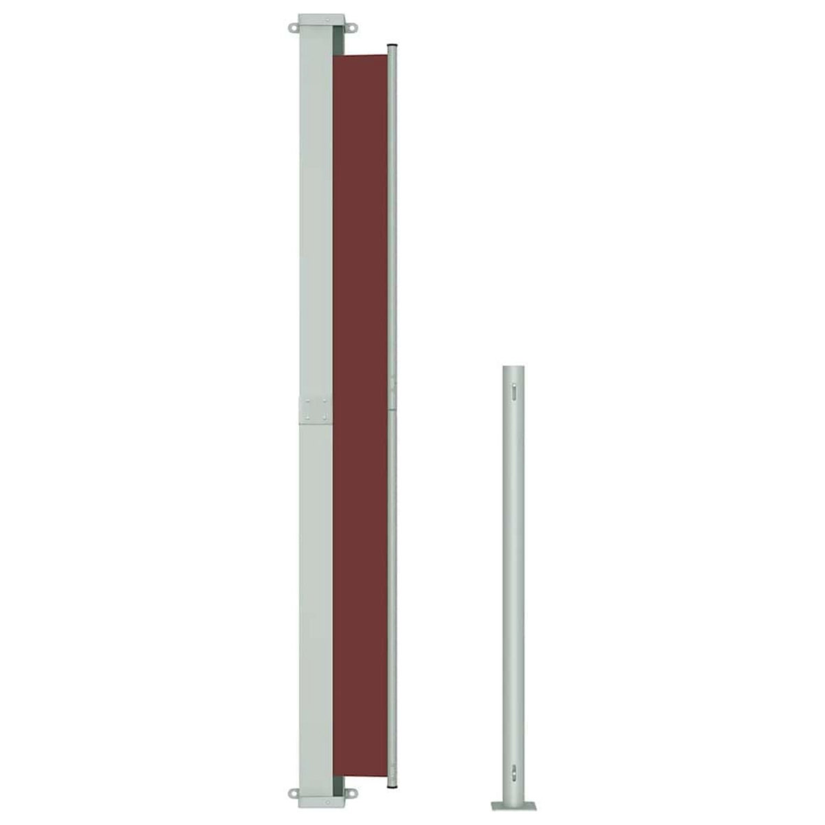 VIDAXL Auvent lateral retractable de patio 180x500 cm Marron