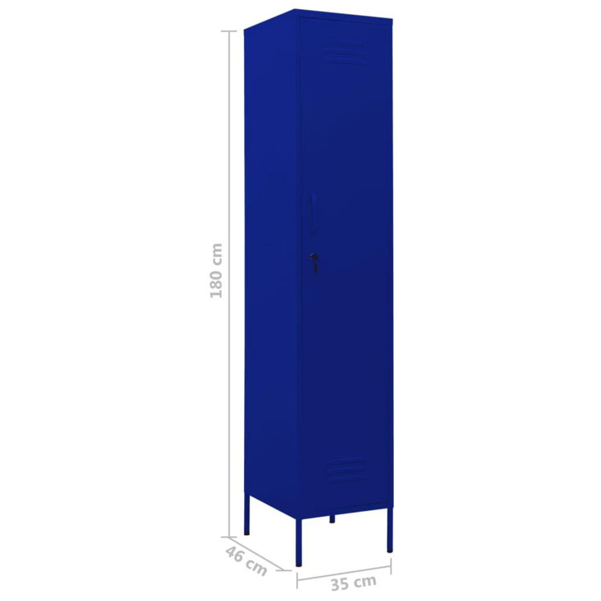 VIDAXL Armoire a casiers Bleu marine 35x46x180 cm Acier