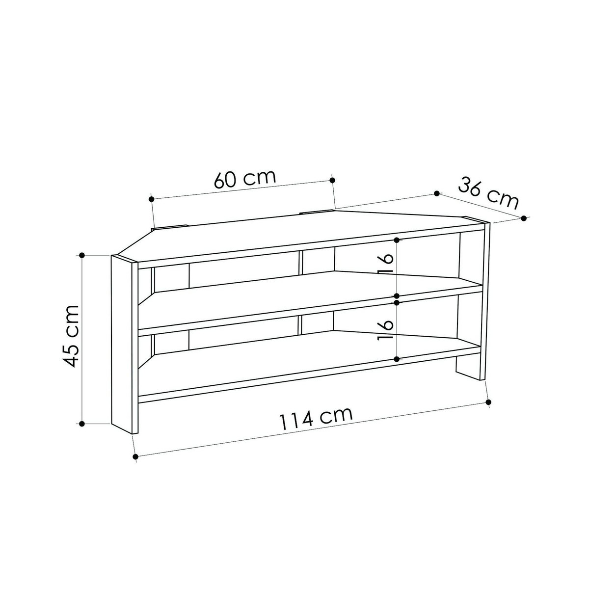Habitat et Jardin Meuble TV en bois  Thales  114 x 36 x 45 cm - Moka clair