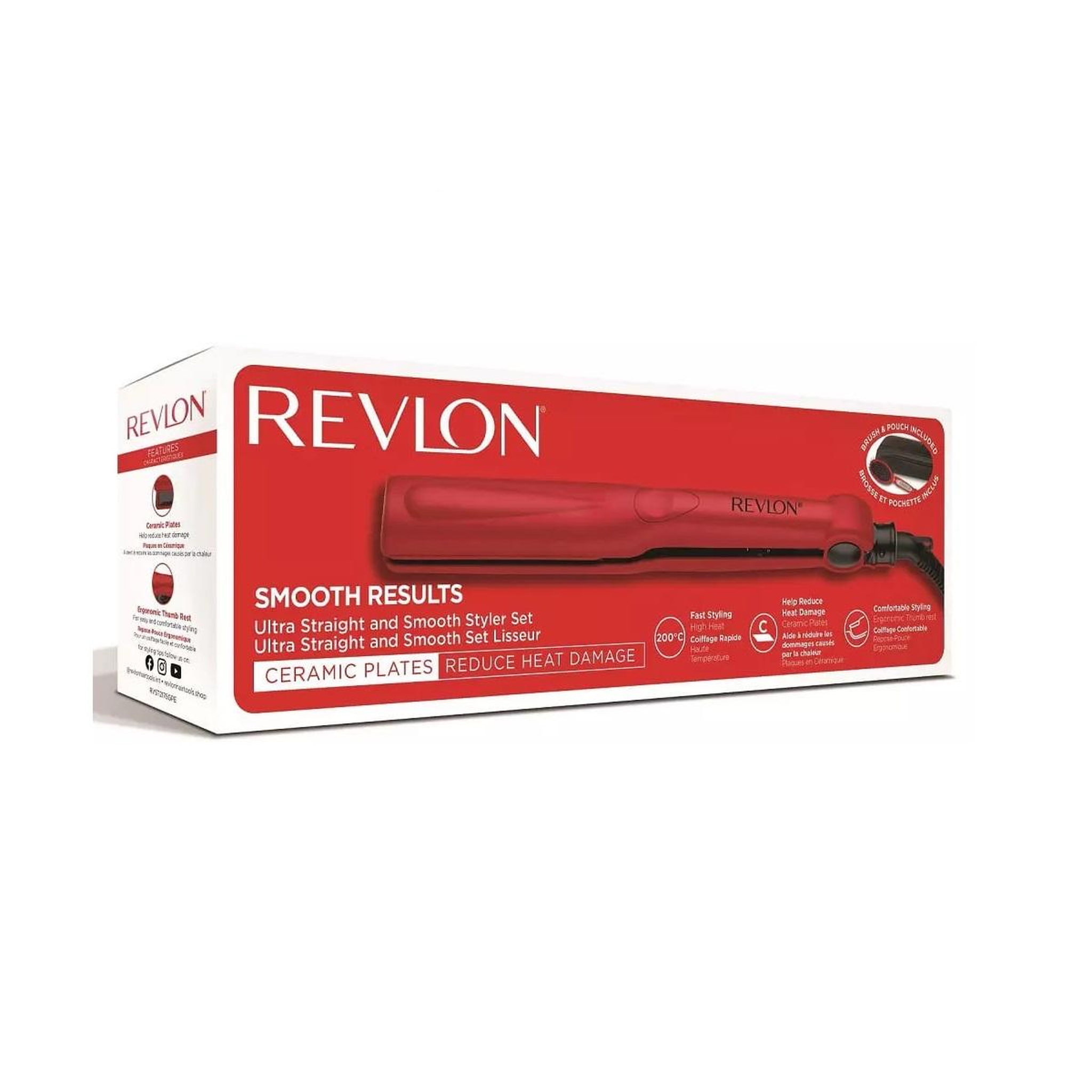 Voir la diapositive 2 : Revlon Lisseur céramique 200°c - rvst2176gpe