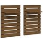 Voir la diapositive 2 : VIDAXL Etageres de chevet murales 2 pcs Marron miel Bois de pin massif