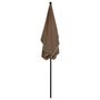 Voir la diapositive 4 : VIDAXL Parasol de jardin avec mat 210x140 cm Taupe