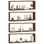 Voir la diapositive 4 : VIDAXL Etageres murales cubiques 4 pcs Chene marron 80x15x26,5 cm