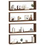 Voir la diapositive 4 : VIDAXL Etageres murales cubiques 4 pcs Chene marron 80x15x26,5 cm