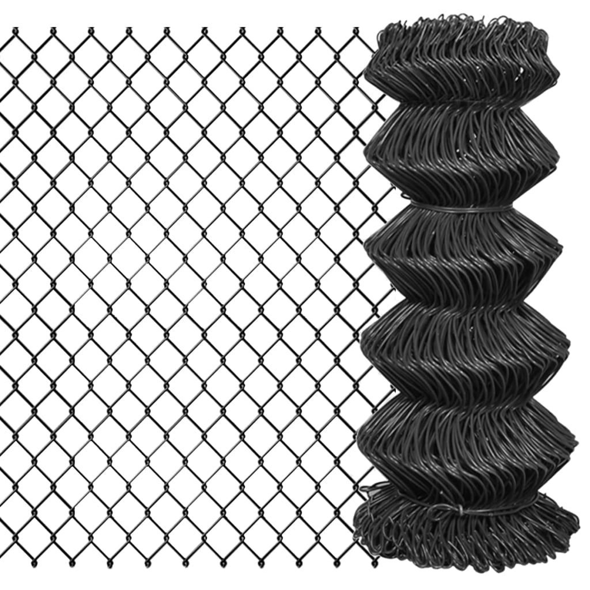 VIDAXL Cloture a mailles Acier 15 x 0,8 m Gris