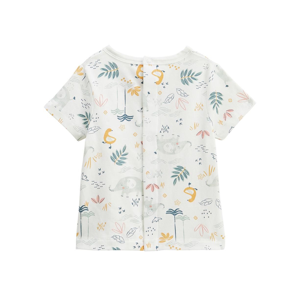 Petit Béguin Ensemble salopette bébé et t-shirt Hawaiki